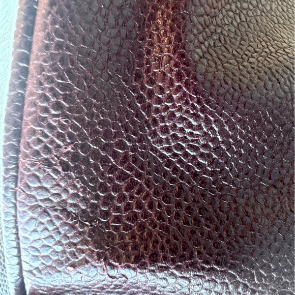 NWT Elie Tahari 100% Pebbled Leather Tote in Claret - Picture 8 of 17